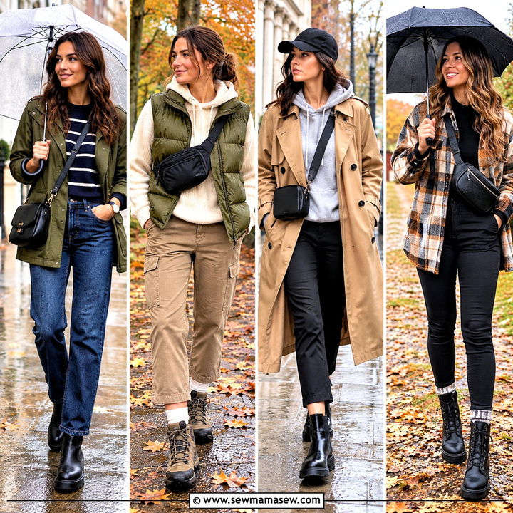 25 Rainy Fall Outfit Ideas for Chic, Comfortable Wet Days