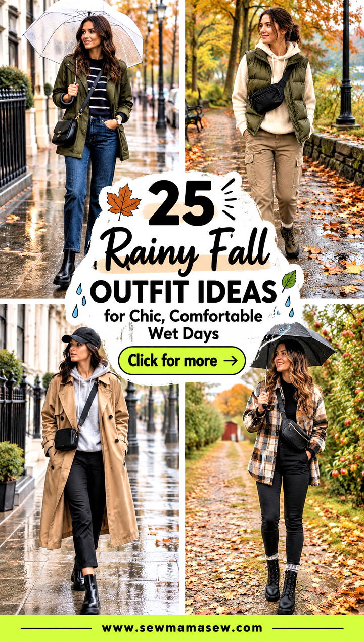 25 Rainy Fall Outfit Ideas for Chic Comfortable Wet Days - 25 Rainy Fall Outfit Ideas for Chic, Comfortable Wet Days