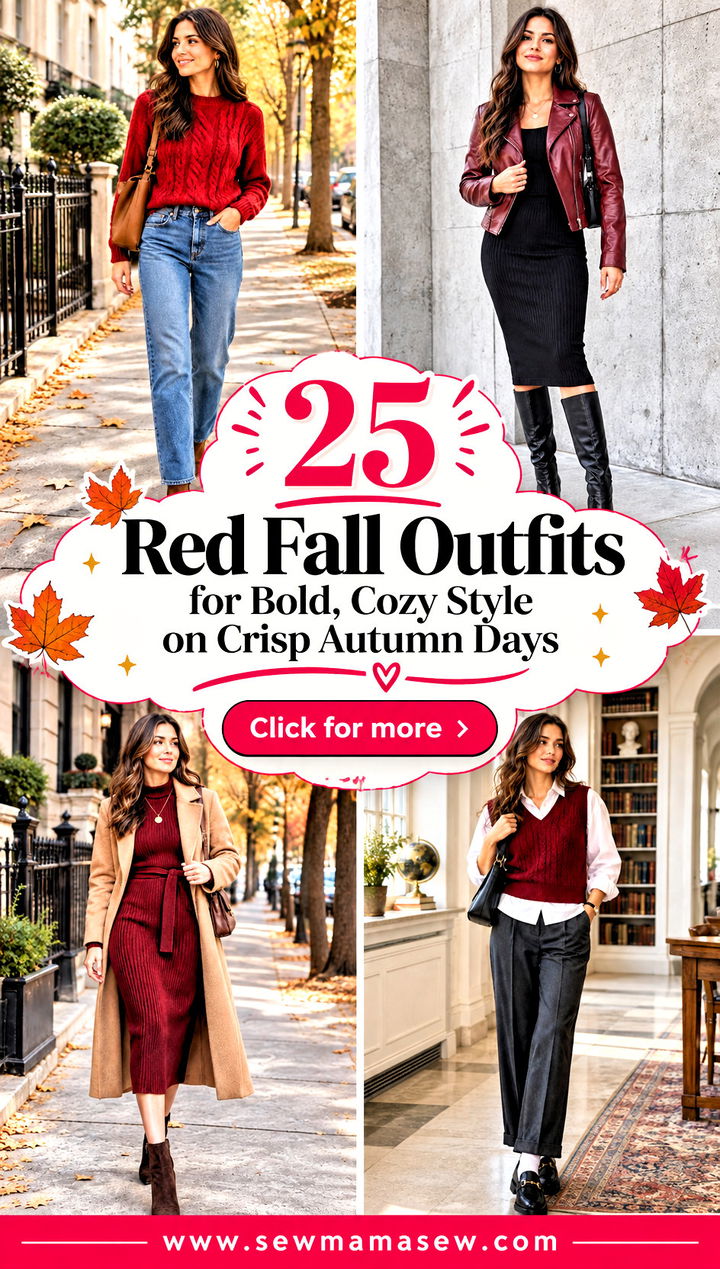 25 Red Fall Outfits for Bold Cozy Style on Crisp Autumn Days - 25 Red Fall Outfits for Bold, Cozy Style on Crisp Autumn Days