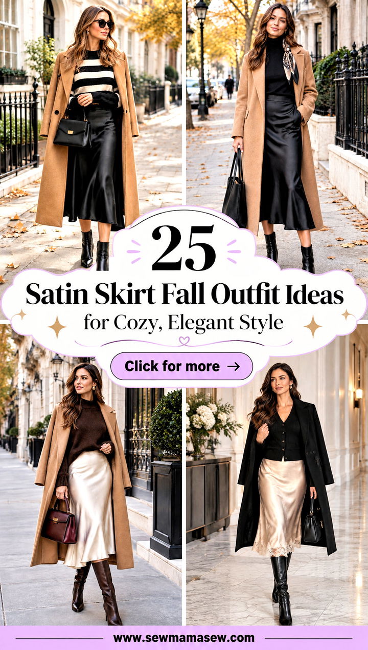 25 Satin Skirt Fall Outfit Ideas for Cozy Elegant Style - 25 Satin Skirt Fall Outfit Ideas for Cozy, Elegant Style