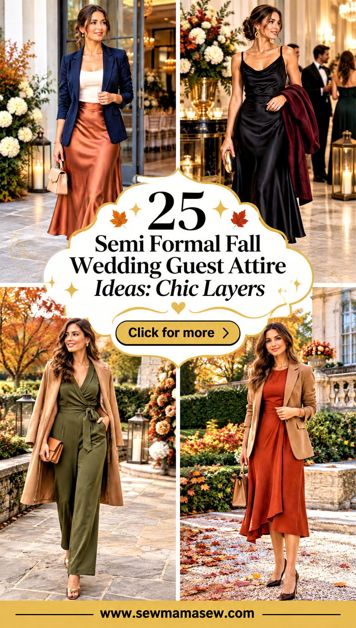 25 Semi Formal Fall Wedding Guest Attire Ideas Chic Layers - 25 Semi Formal Fall Wedding Guest Attire Ideas: Chic Layers