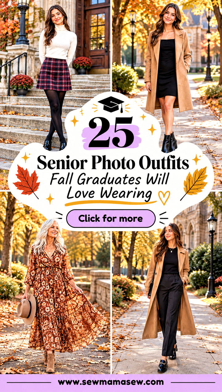 25 Senior Photo Outfits Fall Graduates Will Love Wearing - 25 Senior Photo Outfits Fall Graduates Will Love Wearing