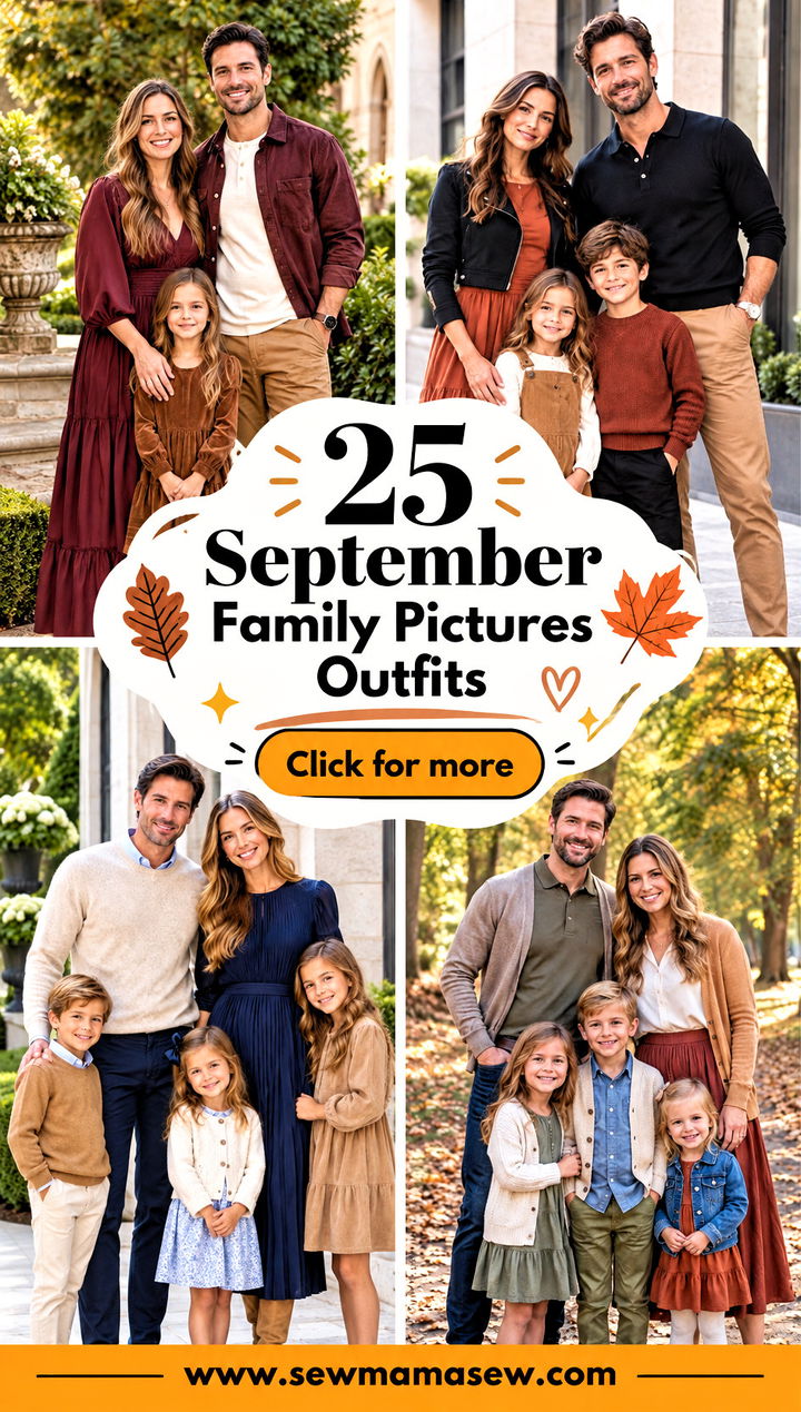 25 September Family Pictures Outfits for Cozy Fall Memories - 25 September Family Pictures Outfits for Cozy Fall Memories