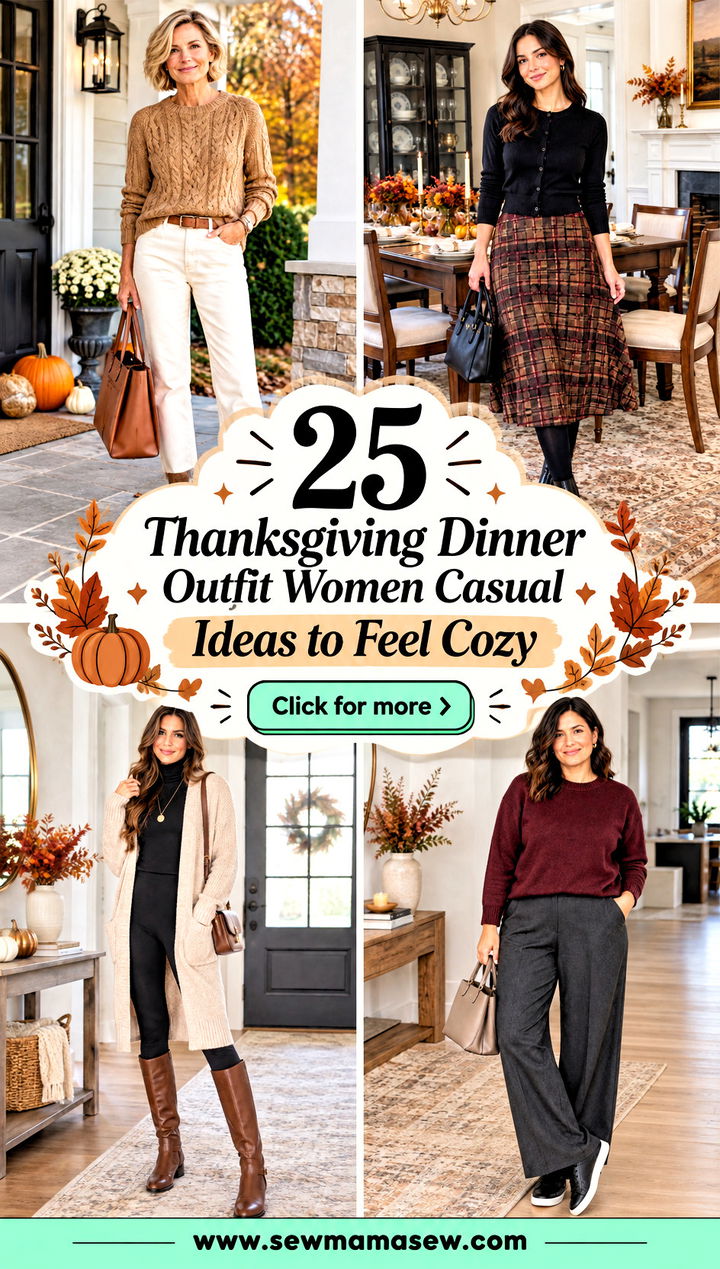25 Thanksgiving Dinner Outfit Women Casual Ideas to Feel Cozy - 25 Thanksgiving Dinner Outfit Women Casual Ideas to Feel Cozy