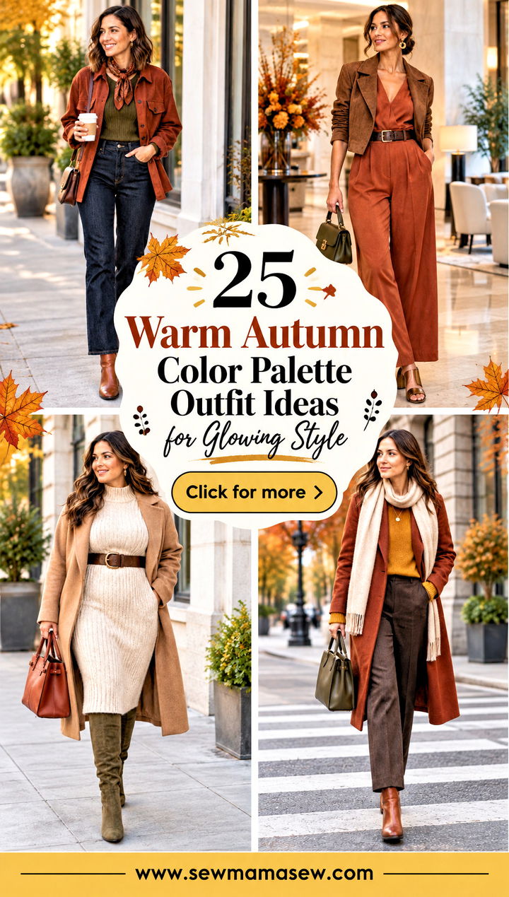 25 Warm Autumn Color Palette Outfit Ideas for Glowing Style - 25 Warm Autumn Color Palette Outfit Ideas for Glowing Style