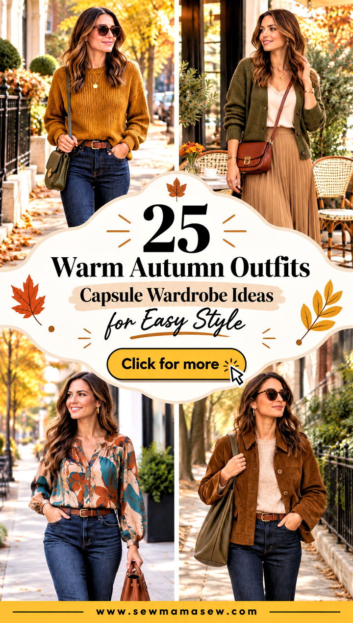 25 Warm Autumn Outfits Capsule Wardrobe Ideas for Easy Style - 25 Warm Autumn Outfits Capsule Wardrobe Ideas for Easy Style