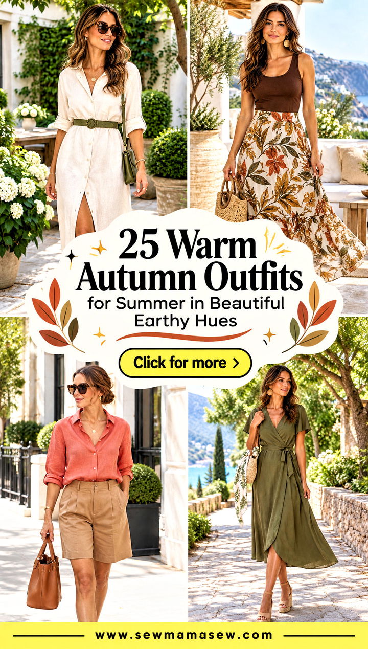 25 Warm Autumn Outfits for Summer in Beautiful Earthy Hues - 25 Warm Autumn Outfits for Summer in Beautiful Earthy Hues