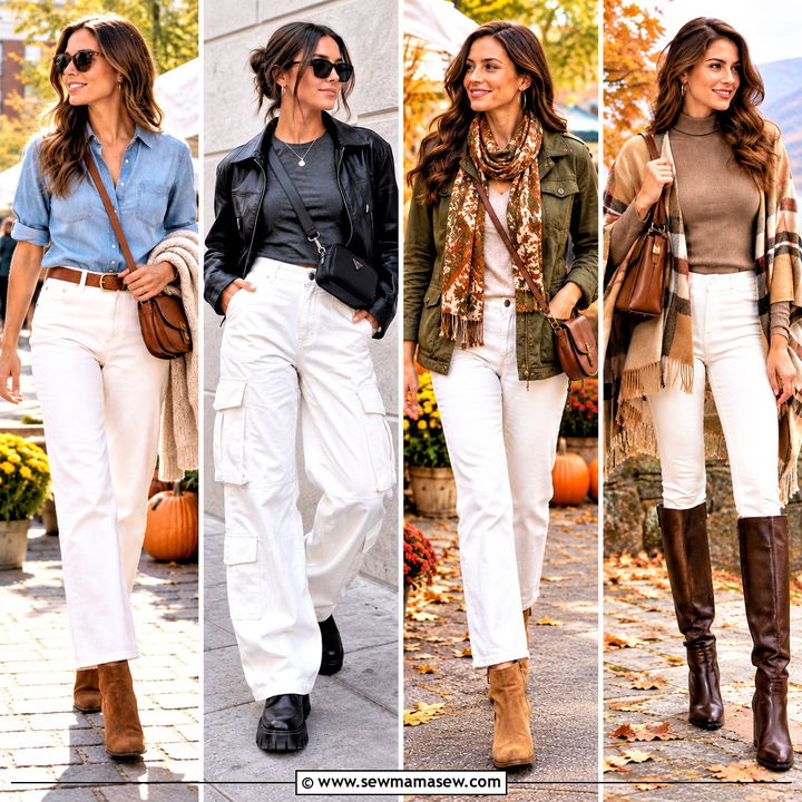25 White Pants Fall Outfit Ideas for Polished Everyday Style