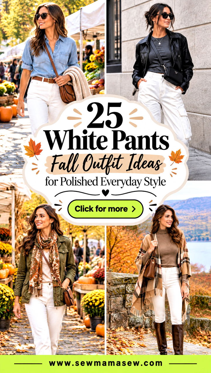 25 White Pants Fall Outfit Ideas for Polished Everyday Style - 25 White Pants Fall Outfit Ideas for Polished Everyday Style