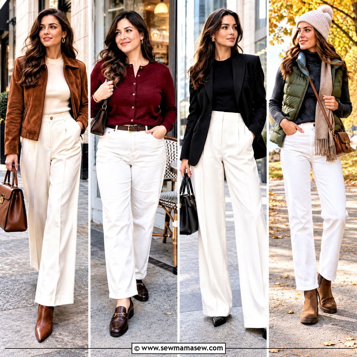 25 White Pants Outfit Autumn Ideas for Cozy, Refined Looks