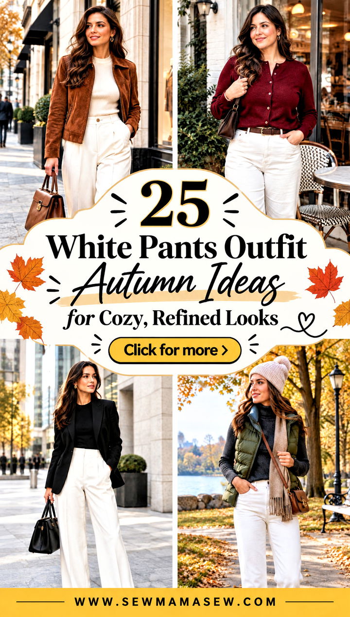 25 White Pants Outfit Autumn Ideas for Cozy Refined Looks - 25 White Pants Outfit Autumn Ideas for Cozy, Refined Looks