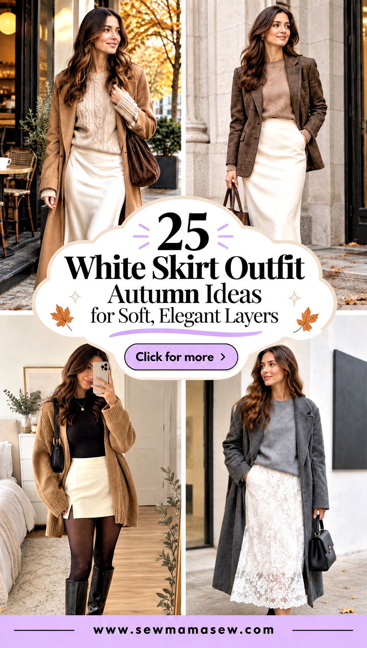 25 White Skirt Outfit Autumn Ideas for Soft Elegant Layers - 25 White Skirt Outfit Autumn Ideas for Soft, Elegant Layers