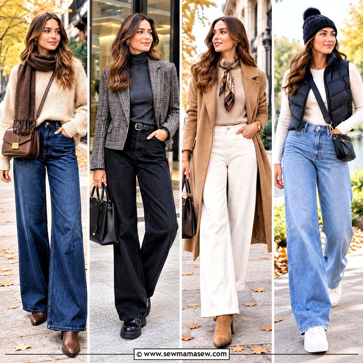 25 Wide Leg Jeans Outfit Fall Ideas for Cozy Weekend Looks