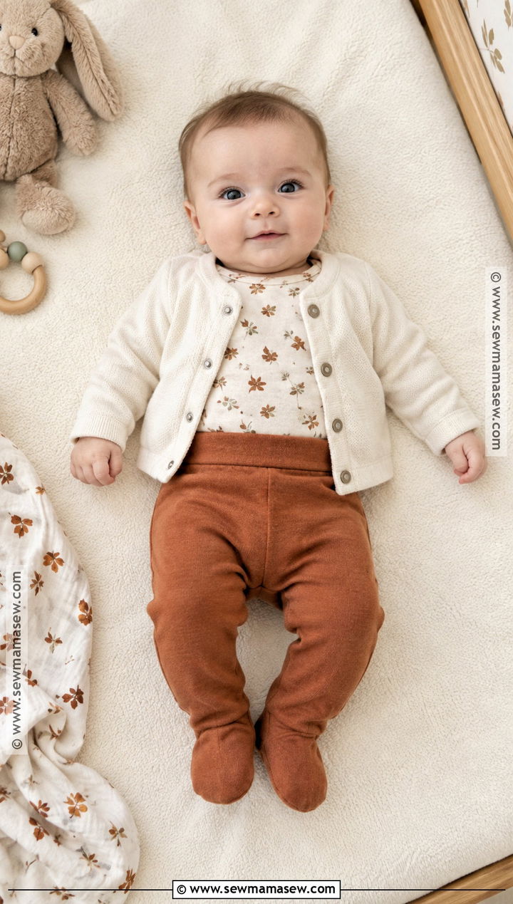 3 Month Old Cardigan And Footed Pants Fall Outfit - 15 3 month old fall outfits
