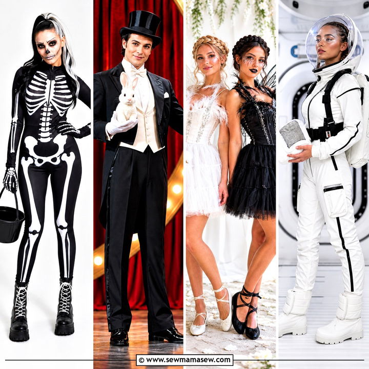 30 Black and White Halloween Costume Ideas for a Chic Party Look