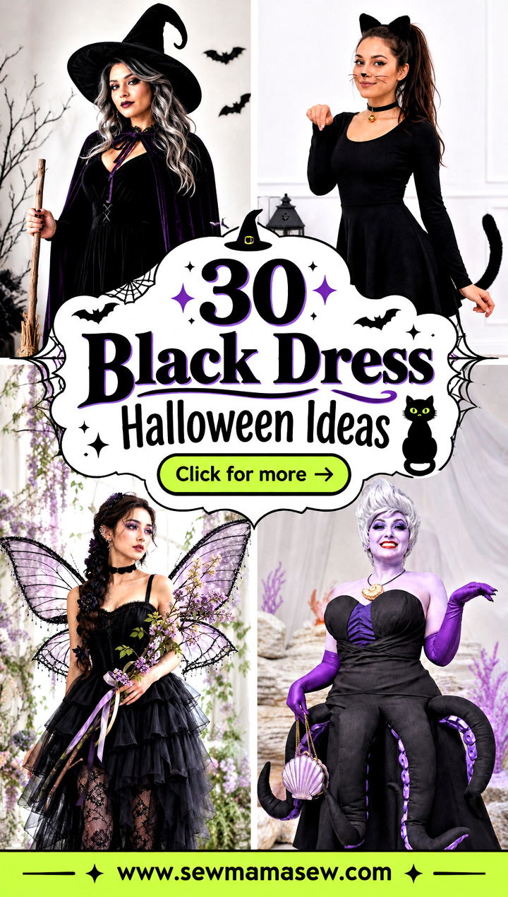 30 Black Dress Halloween Ideas - 30 Black Dress Halloween Ideas