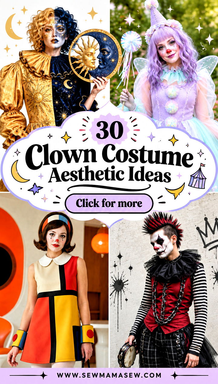 30 Clown Costume Aesthetic Ideas - 30 Clown Costume Aesthetic Ideas