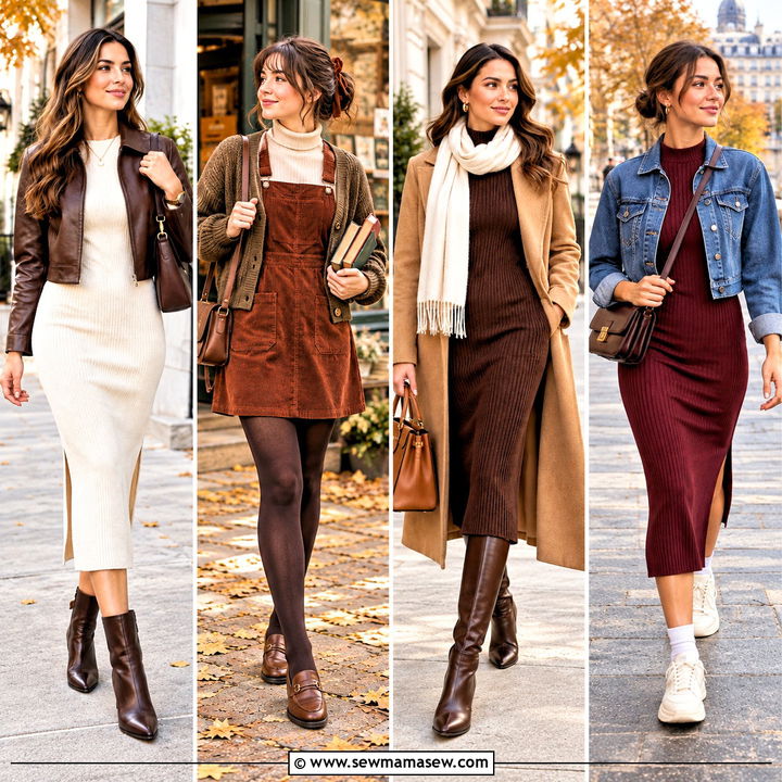 30 Fall Dress Outfit Ideas for Effortless Cold-Day Charm