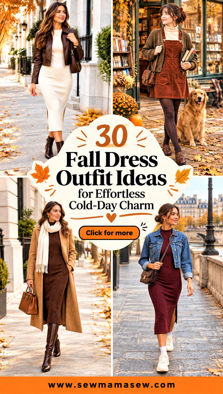 30 Fall Dress Outfit Ideas for Effortless Cold-Day Charm - 30 Fall Dress Outfit Ideas for Effortless Cold-Day Charm