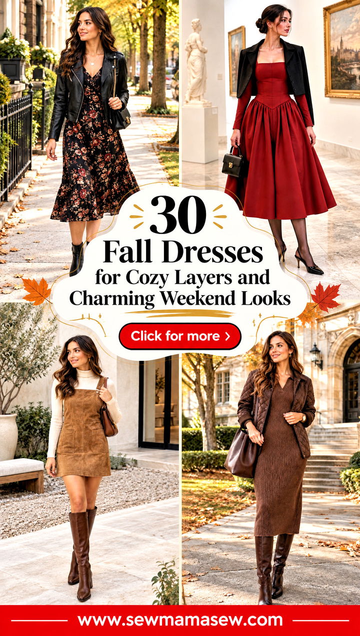 30 Fall Dresses for Cozy Layers and Charming Weekend Looks - 30 Fall Dresses for Cozy Layers and Charming Weekend Looks