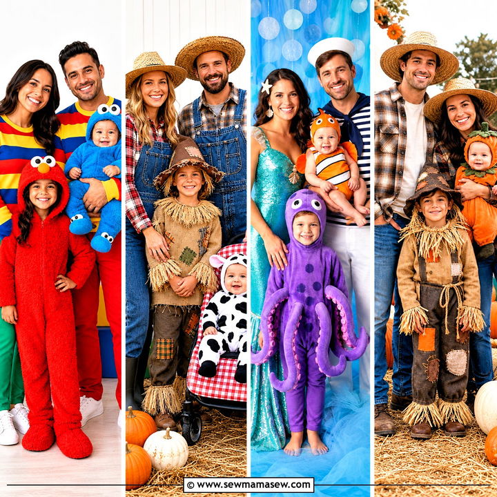 30 Family of 4 Halloween Costumes With Babies to Adore