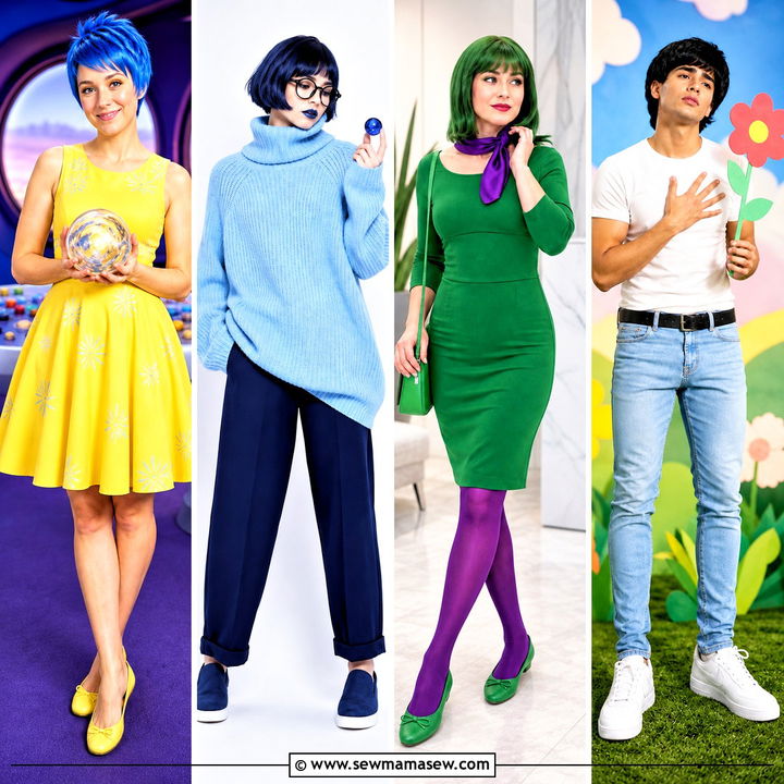 30 Inside Out Characters Costumes for Joyful Group Looks