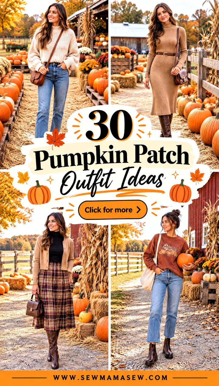 30 Pumpkin Patch Outfit Ideas for Cute Cozy Fall Photos - 30 Pumpkin Patch Outfit Ideas for Cute, Cozy Fall Photos