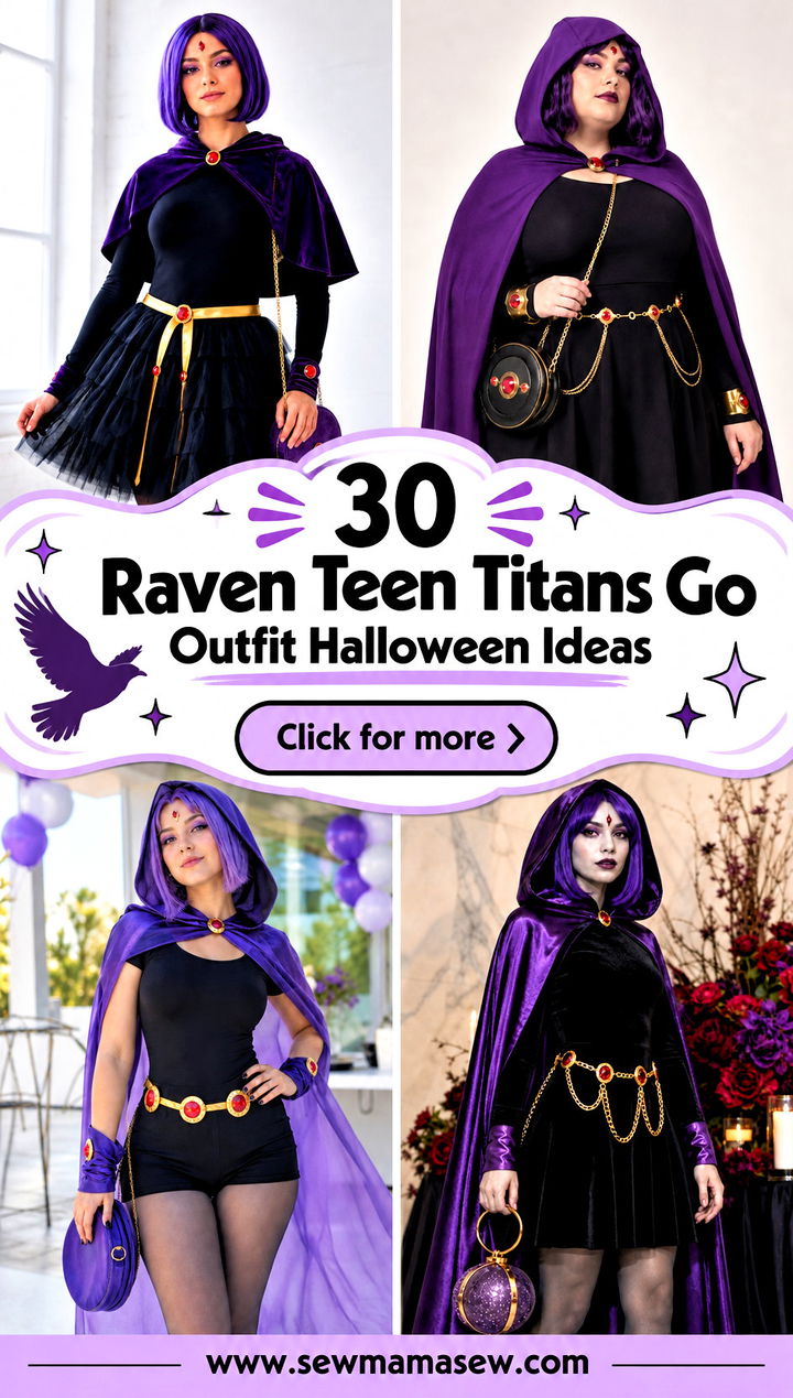 30 Raven Teen Titans Go Outfit Halloween Ideas - 30 Raven Teen Titans Go Outfit Halloween Ideas