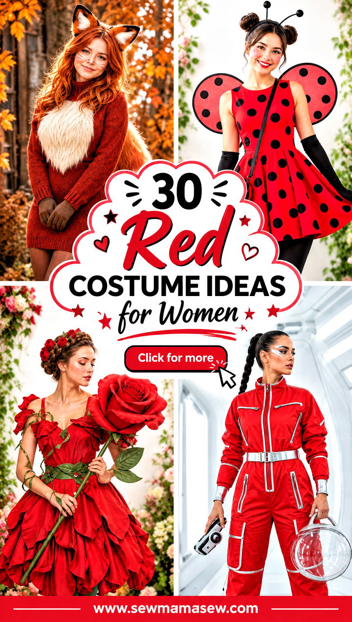 30 Red Costume Ideas for Women - 30 Red Costume Ideas for Women