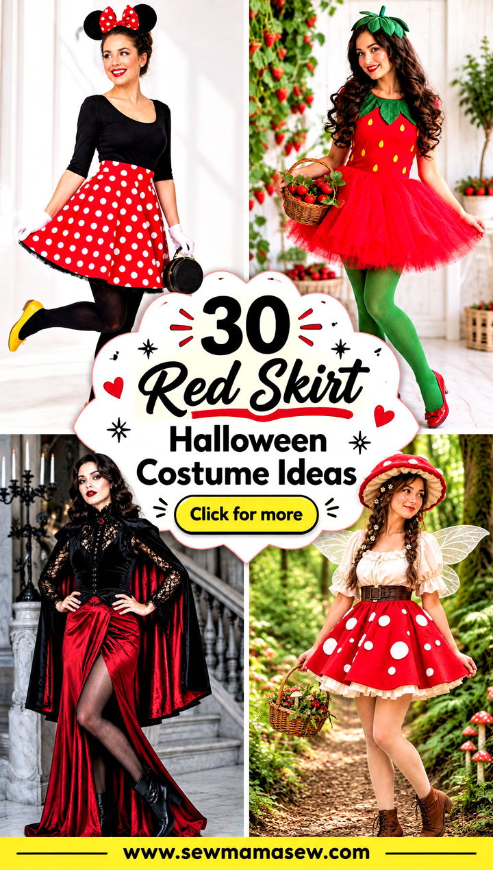 30 Red Skirt Halloween Costume Ideas - 30 Red Skirt Halloween Costume Ideas