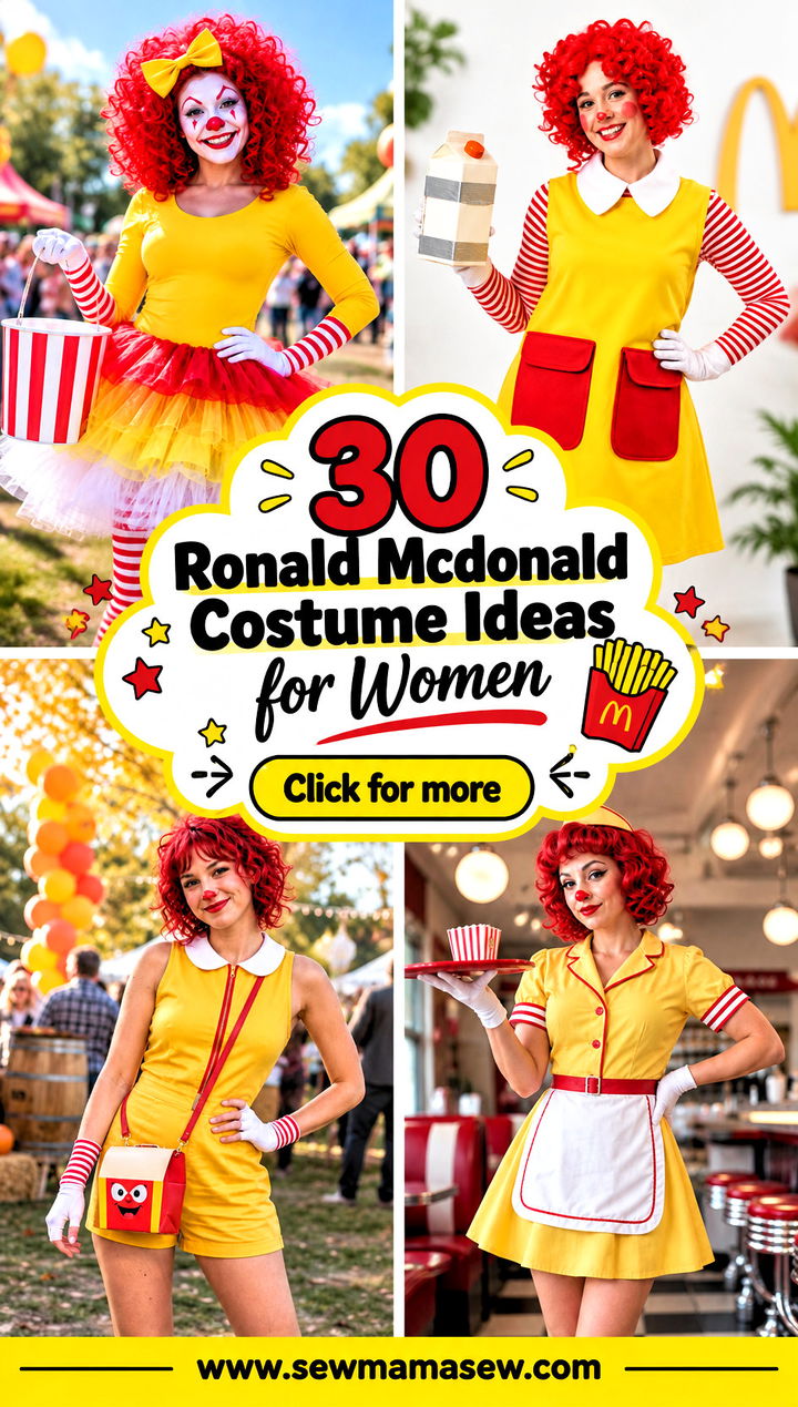 30 Ronald Mcdonald Costume Ideas for Women - 30 Ronald Mcdonald Costume Ideas for Women