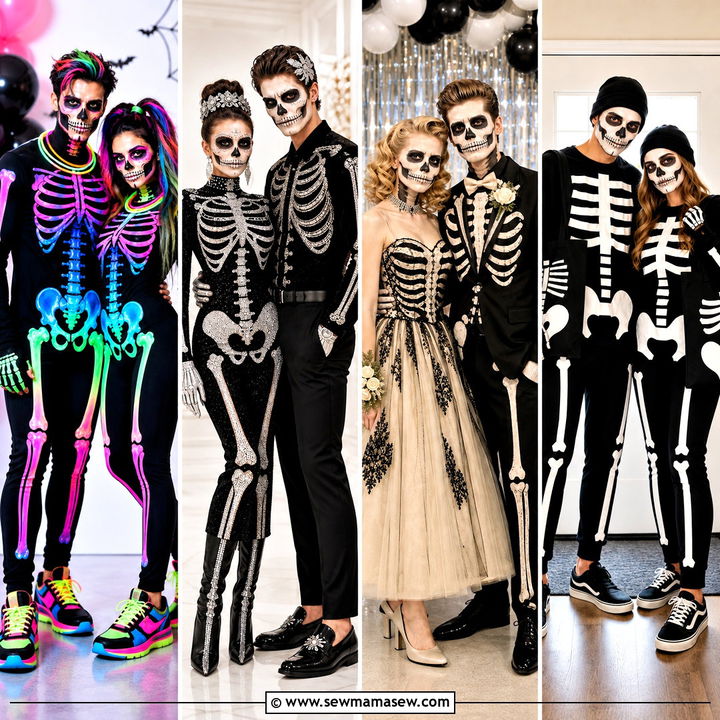 30 Skeleton Couple Costume Ideas for a Spooky Date Night