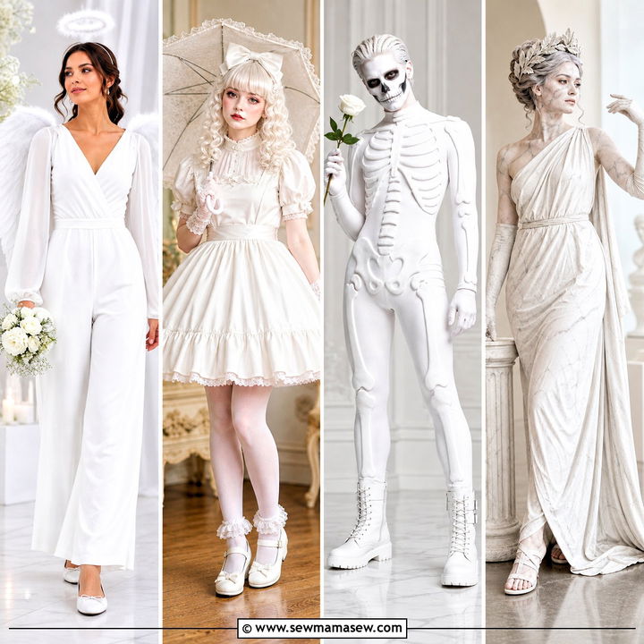 30 All White Halloween Costume Ideas for Striking Party Looks
