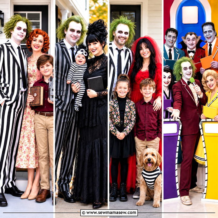 30 Beetlejuice Family Costume Ideas for Spooky Group Fun