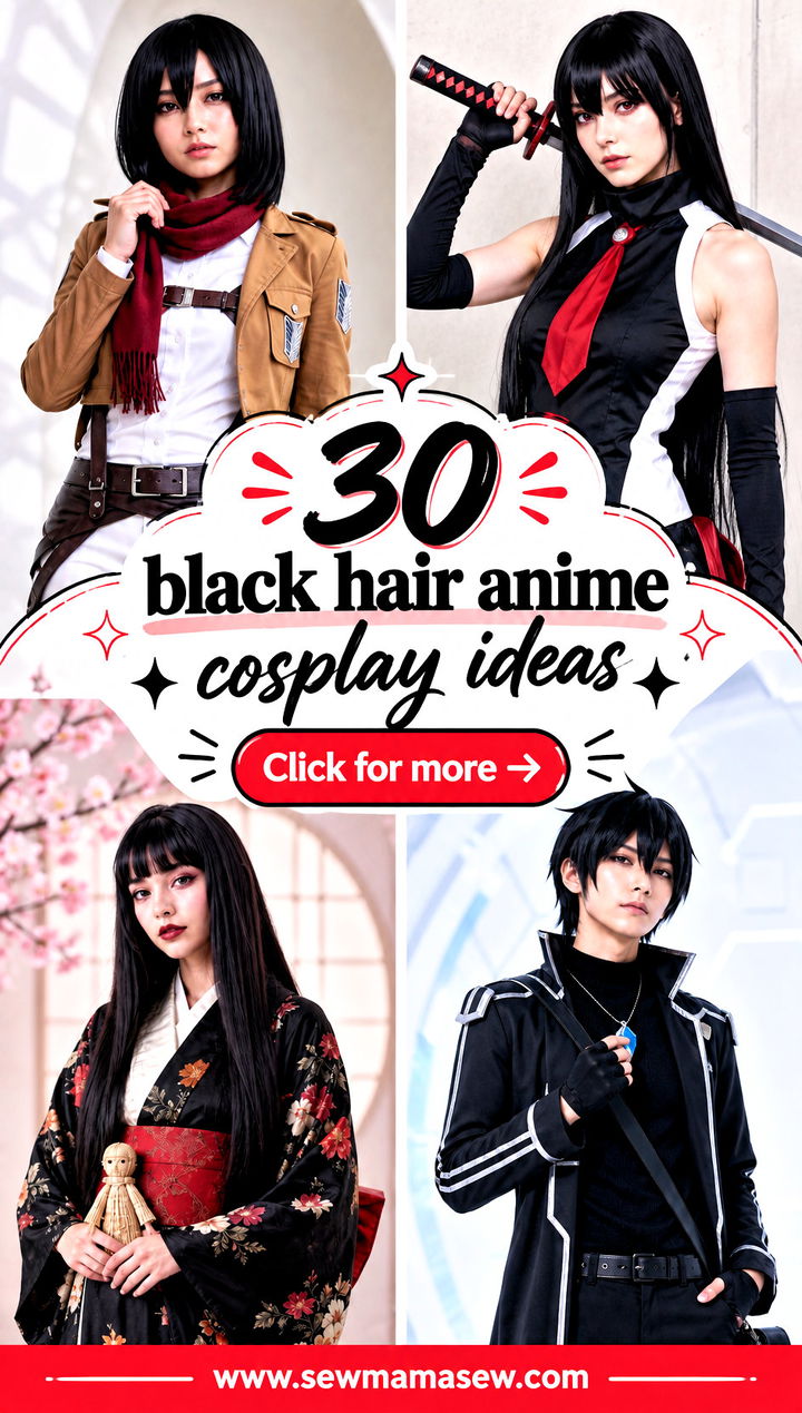 30 black hair anime cosplay ideas - 30 black hair anime cosplay ideas