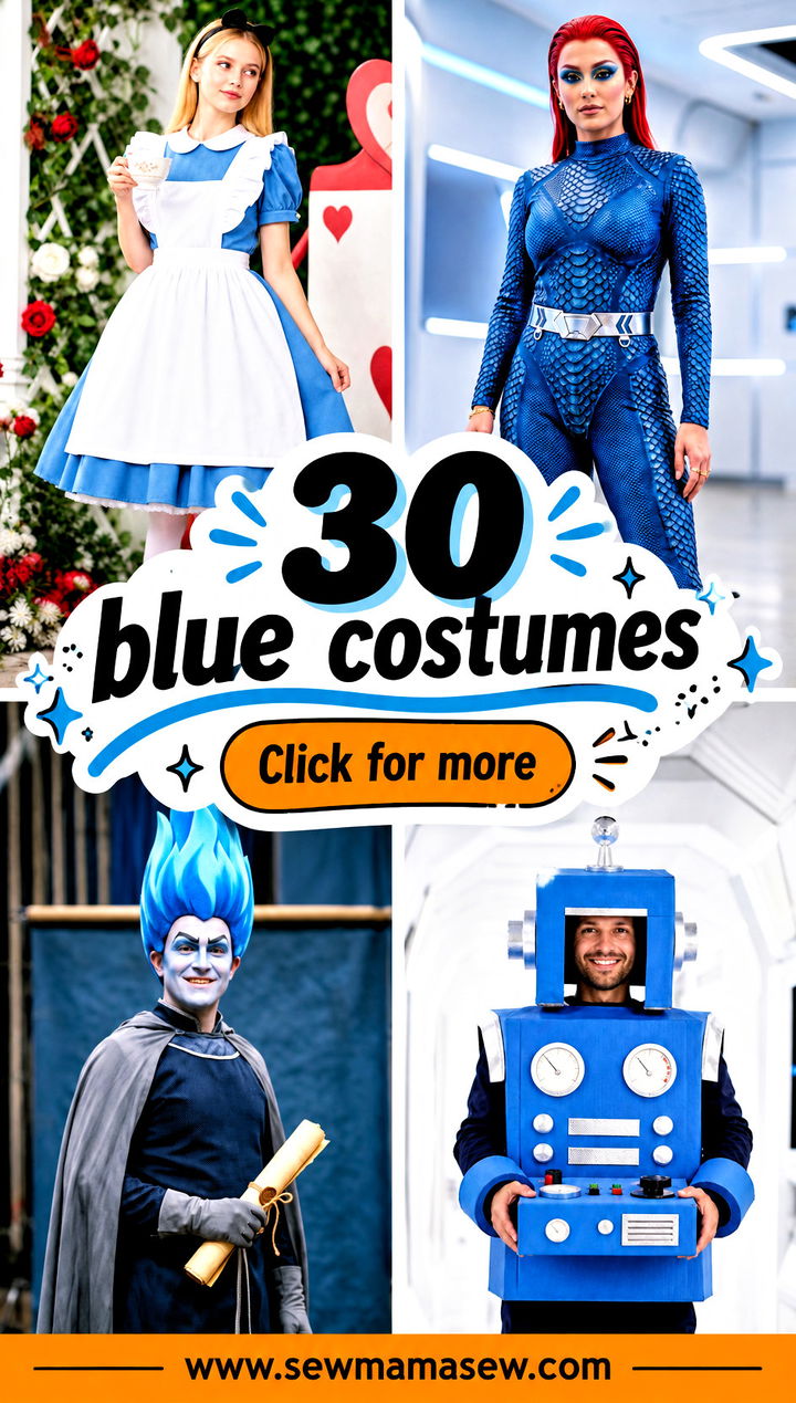 30 blue costumes - 30 blue costumes