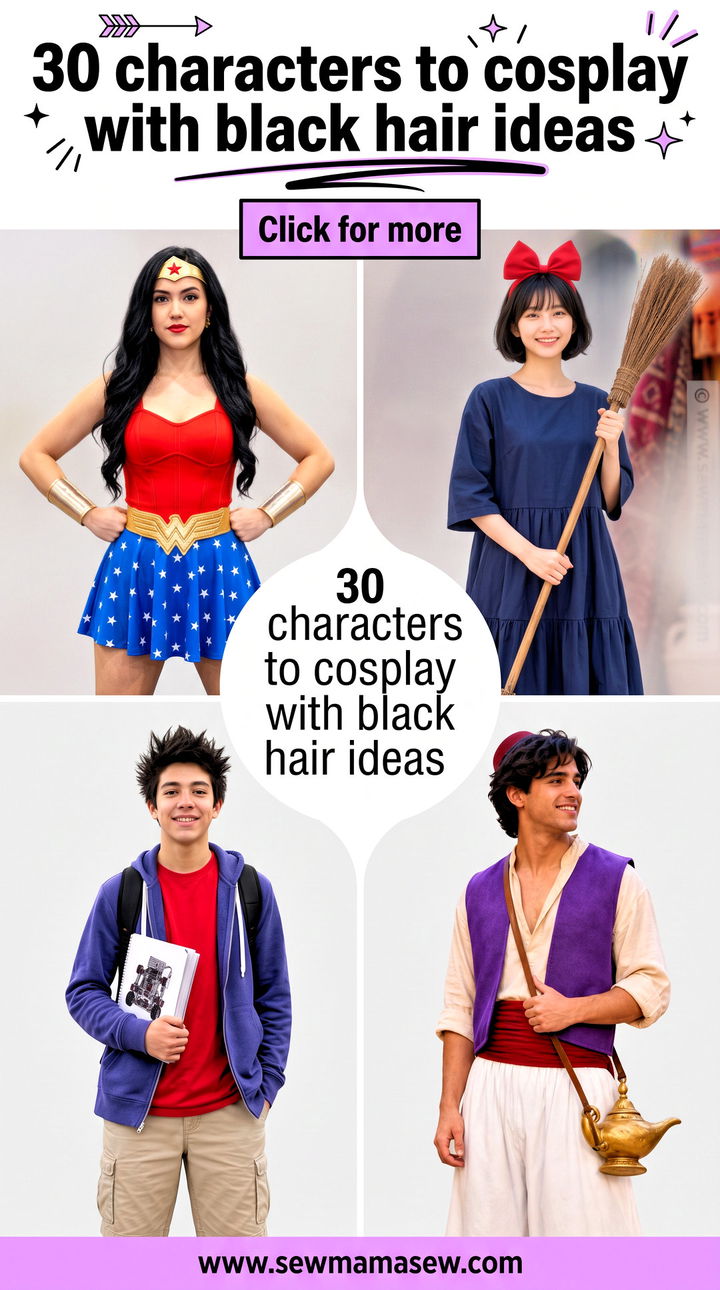 30 characters to cosplay with black hair ideas - 30 characters to cosplay with black hair ideas