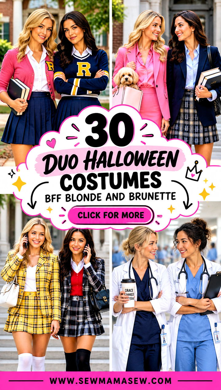30 duo halloween costumes bff blonde and brunette - 30 duo halloween costumes bff blonde and brunette