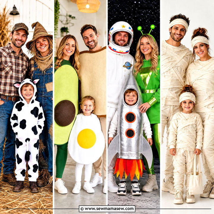30 Easy Family Costumes for 3 for a Playful Halloween Night