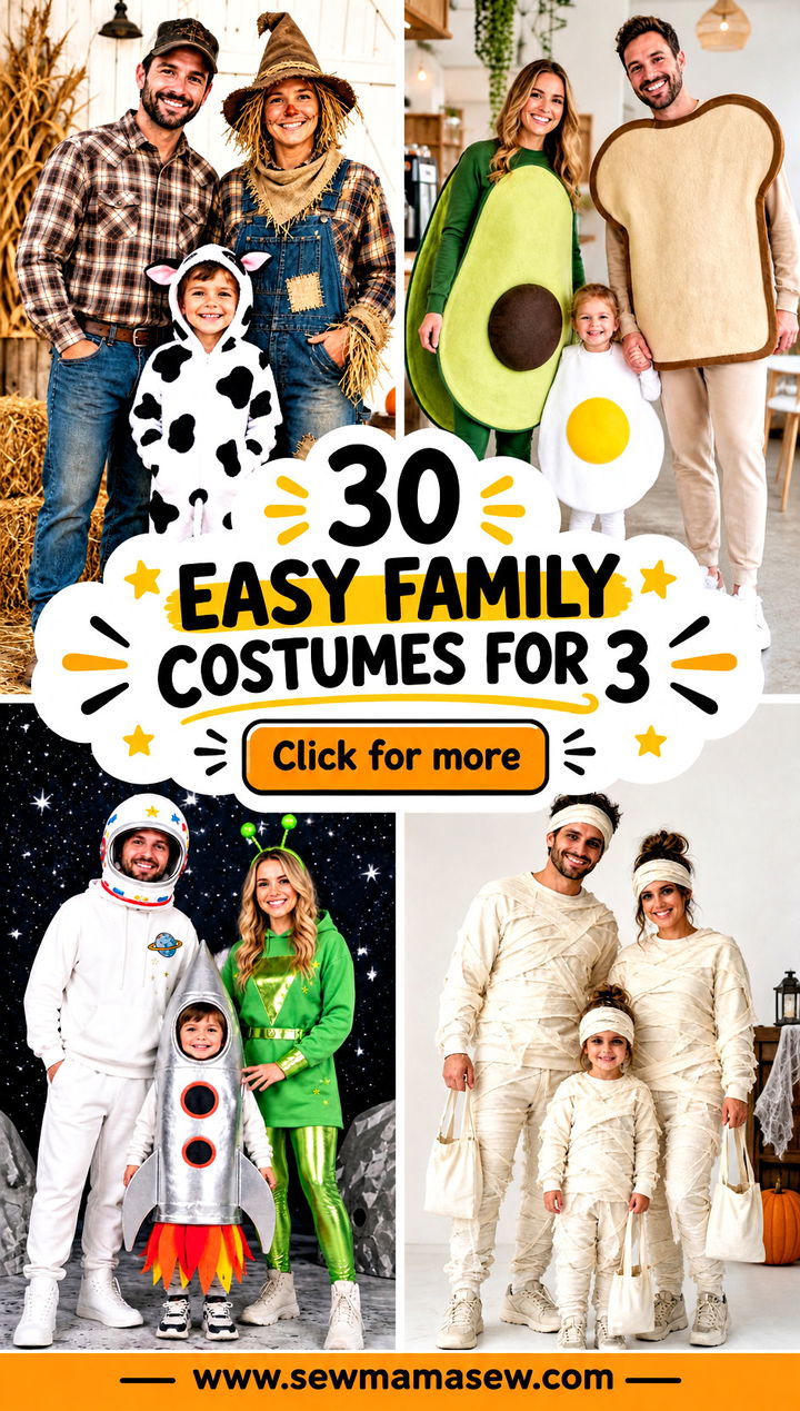 30 easy family costumes for 3 - 30 easy family costumes for 3