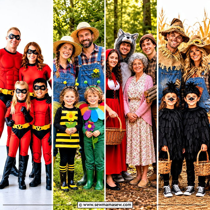 30 Family Costume Ideas for 4: Delightful Halloween Looks
