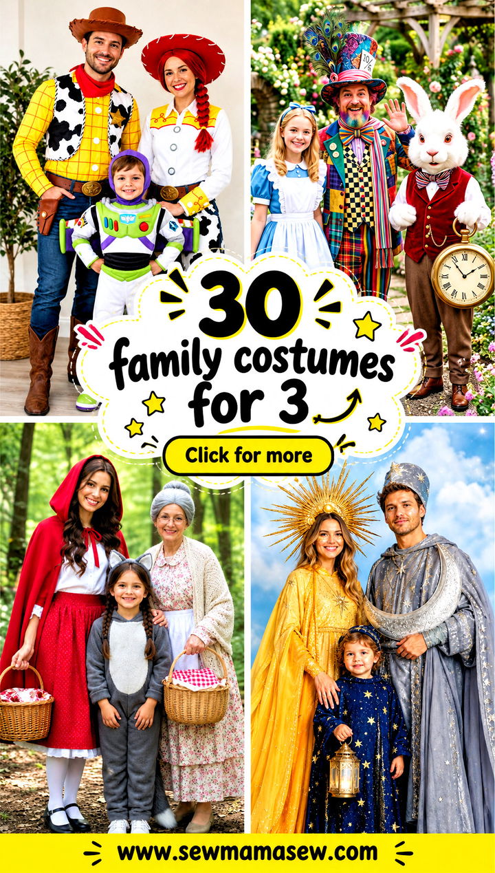 30 family costumes for 3 - 30 family costumes for 3
