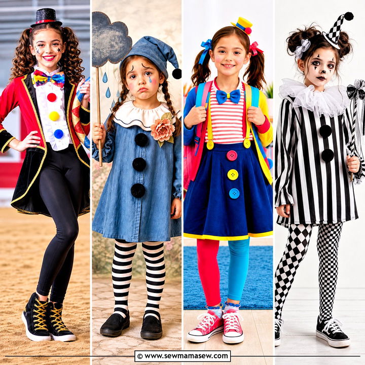 30 girl clown costume ideas