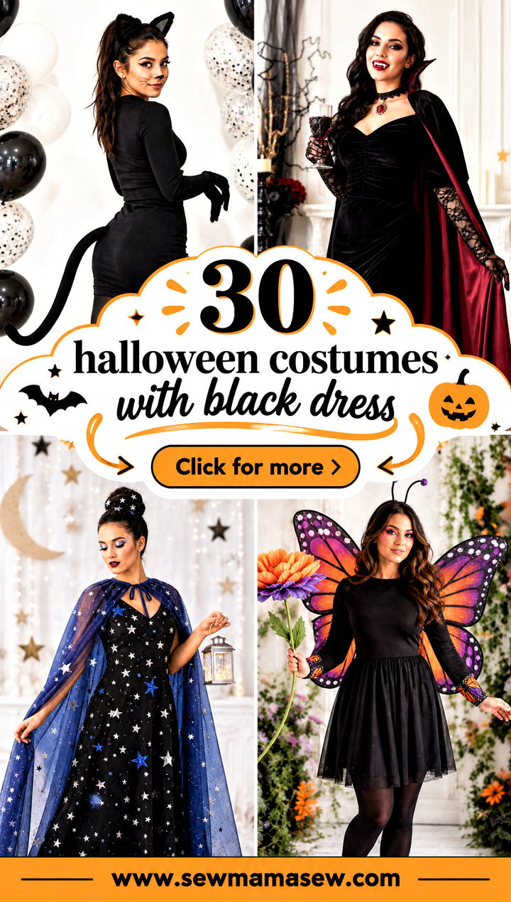 30 halloween costumes with black dress - 30 halloween costumes with black dress