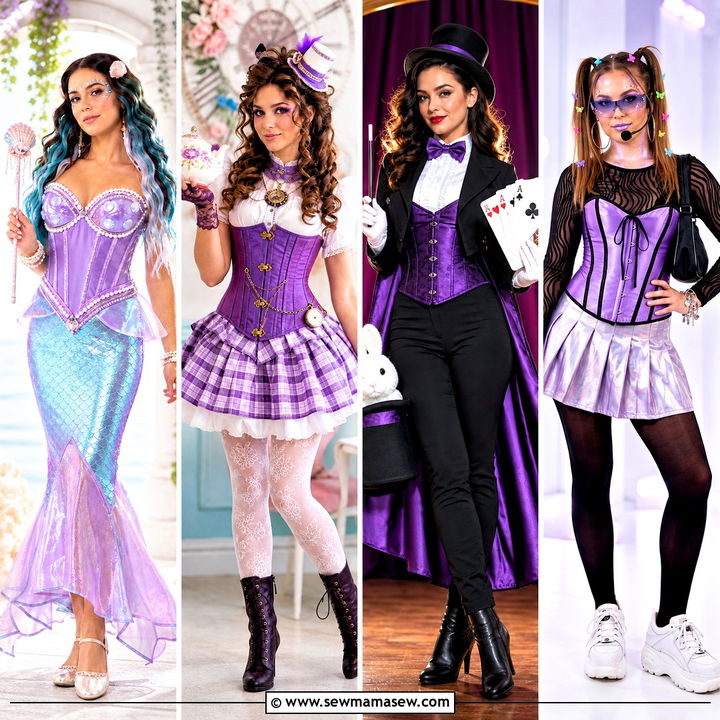 30 purple corset halloween costumes