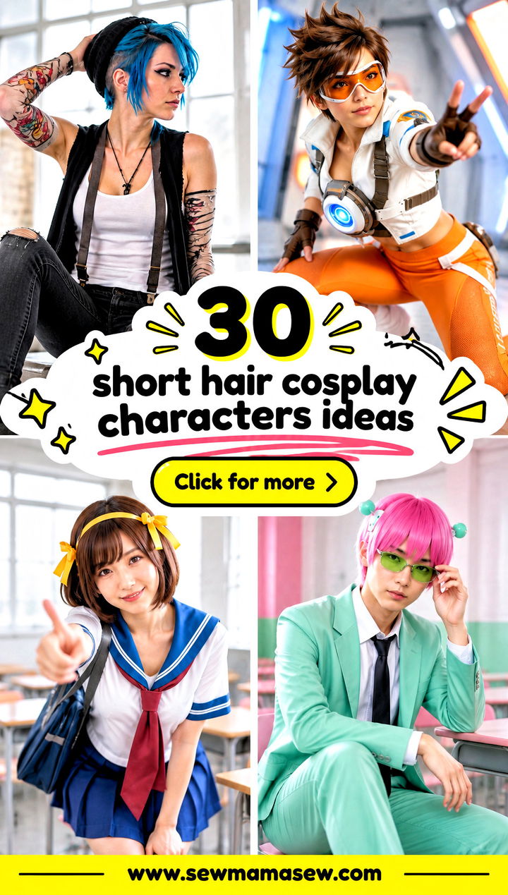 30 short hair cosplay characters ideas - 30 short hair cosplay characters ideas