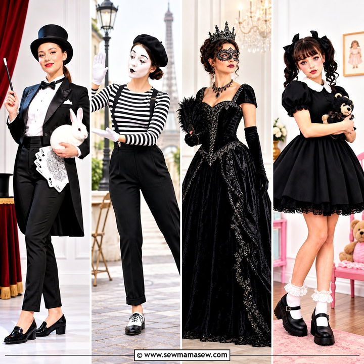 30 Woman in Black Costume Ideas for an Eerie Halloween Look