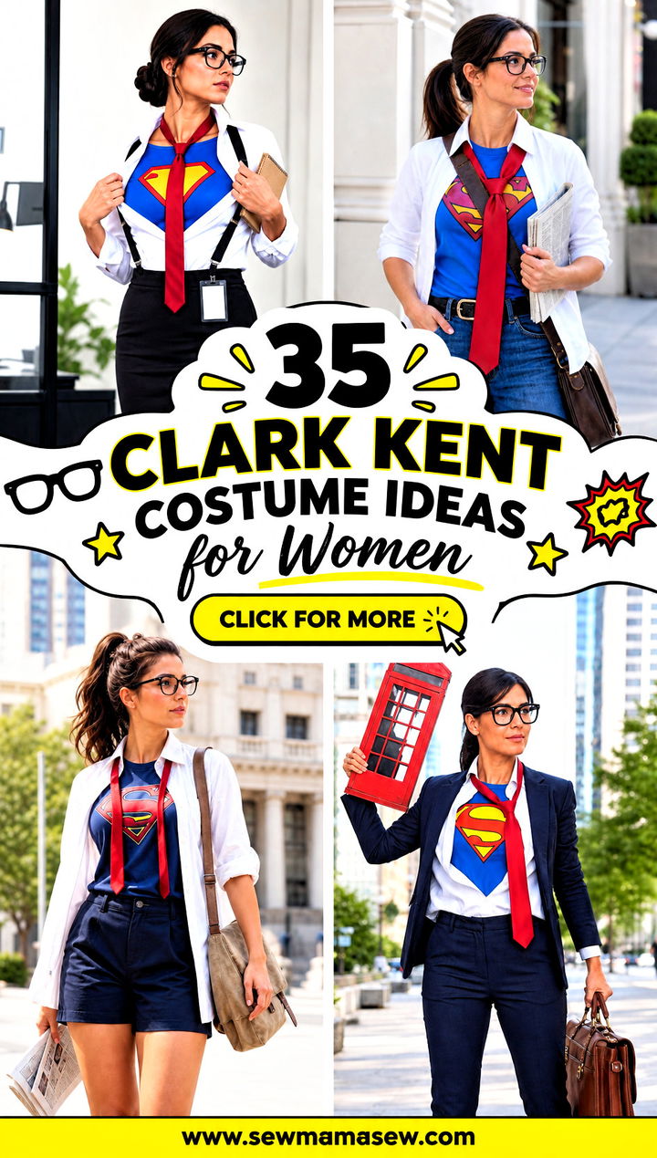 35 Clark Kent Costume Ideas for Women - 35 Clark Kent Costume Ideas for Women