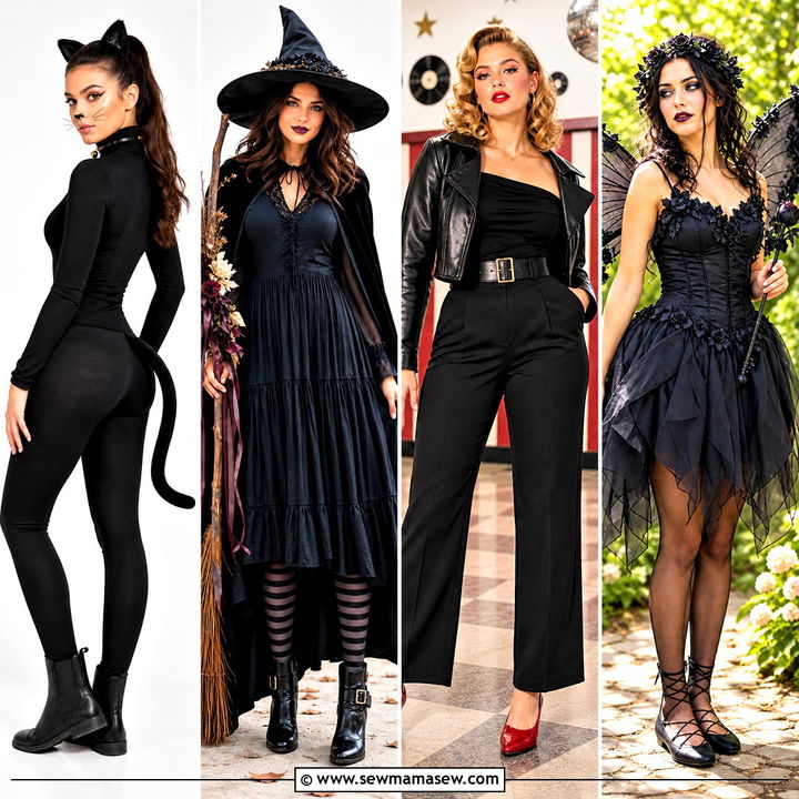 35 Women In Black Costume Ideas