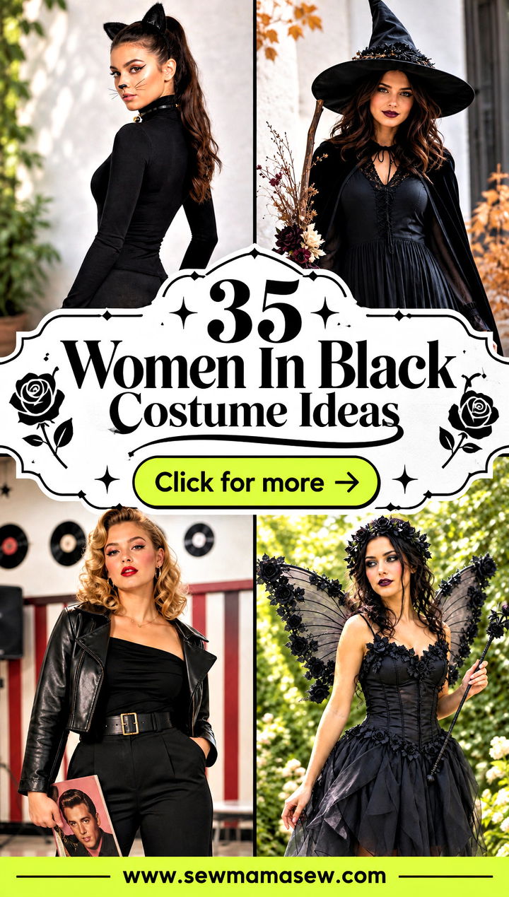 35 Women In Black Costume Ideas - 35 Women In Black Costume Ideas